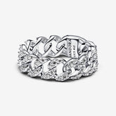 Pandora Damenring - Pavé Cuban Ketten-Ring - 193557C01-52